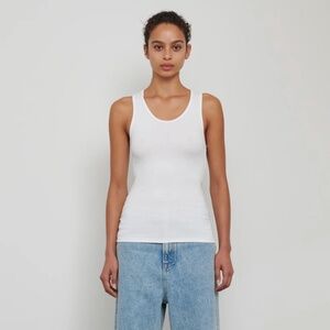 WARDROBE.NYC Ribbed Tank in White